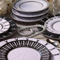 Black & White 6 in. Appetizer Plates - Set of 4