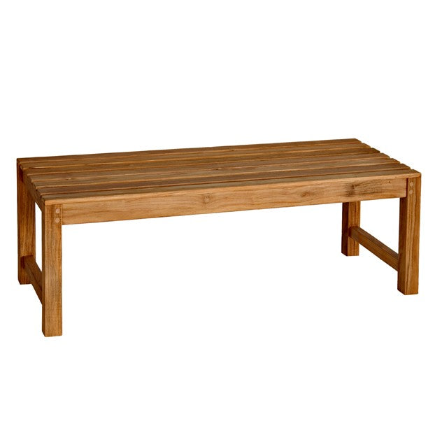 Charleston 4&#39; Backless Teak Bench