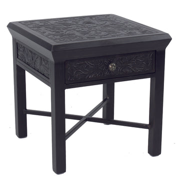 Classical 22" Square Side Table with Drawer