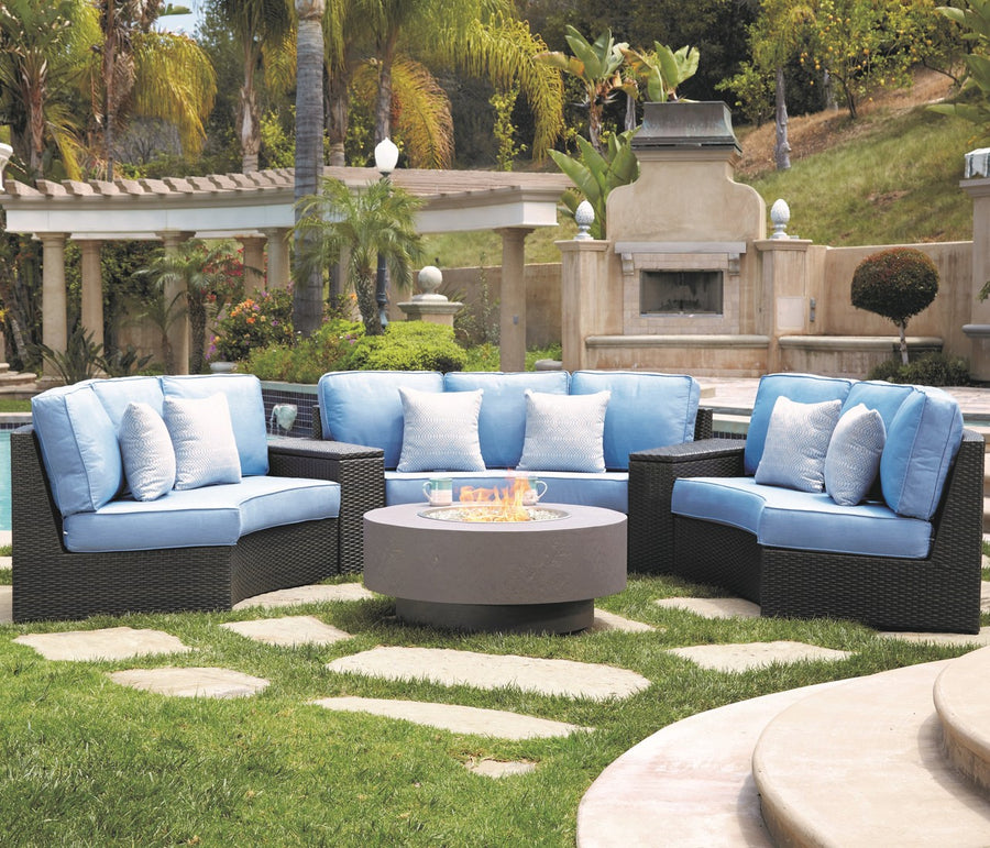 Faux Concrete 34" Rd Aluminum Fire Pit