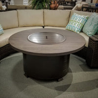 Erie Walnut Round Fire Pit