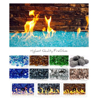 Sapphire Reflective Fire Glass