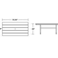 Farmhouse Trestle 37" x 72" Dining Table