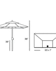 Galtech International - 772 - Half Wall - 3.5' x 7' Umbrella