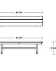 Farmhouse Trestle 65" Bench