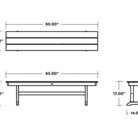 Farmhouse Trestle 65" Bench