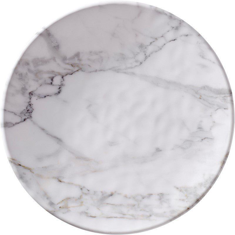 White Marble Round 8.5 in. Salad Plate