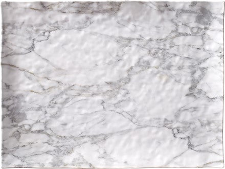 White Marble Rectangle 16 in. Serving Tray