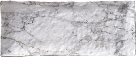 White Marble Rectangle 15.25 in. Serving Tray