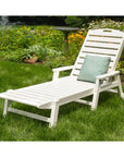 Nautical Chaise w/ Arms & Wheels