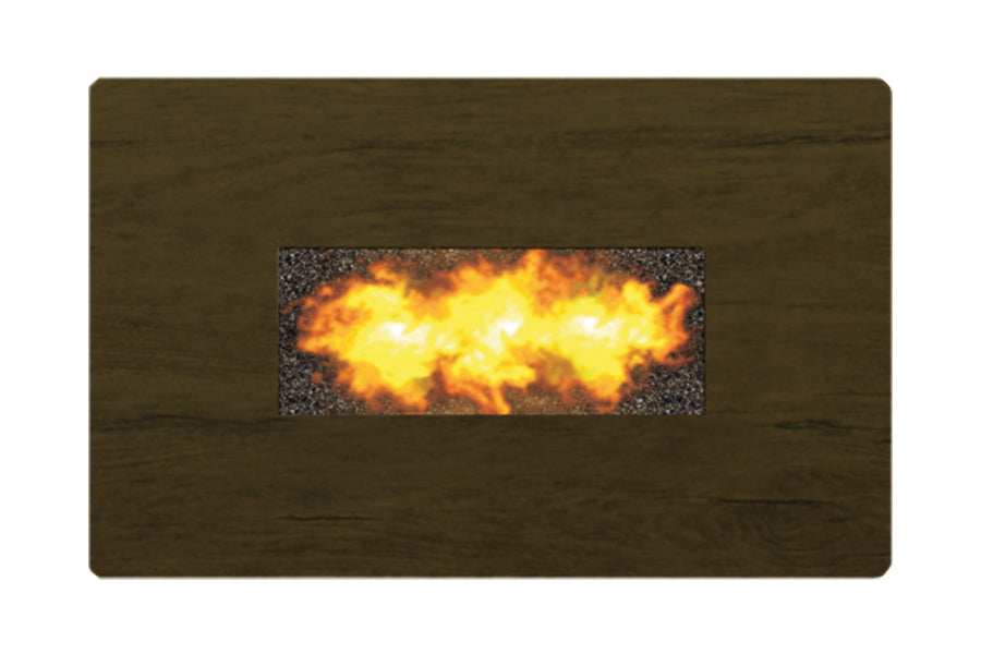 Erie 36x58&quot; Walnut Rectangular Fire Pit