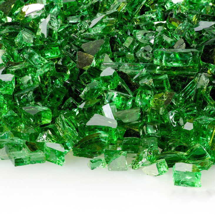 Emerald Reflective Fire Glass