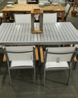 Compass Aluminum Rectangle Slat Dining Table