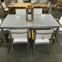 Compass Aluminum Slat Dining Table