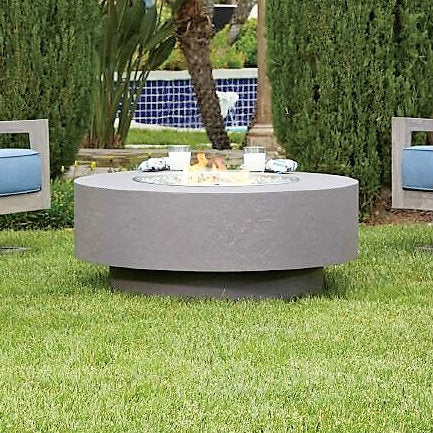 Faux Concrete 42" Rd Aluminum Fire Pit