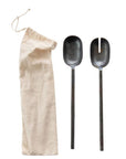 Hand-Forged Metal Salad Servers Set