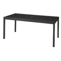 Compass Aluminum Slat Dining Table