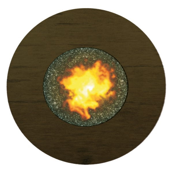 Erie Walnut Round Fire Pit