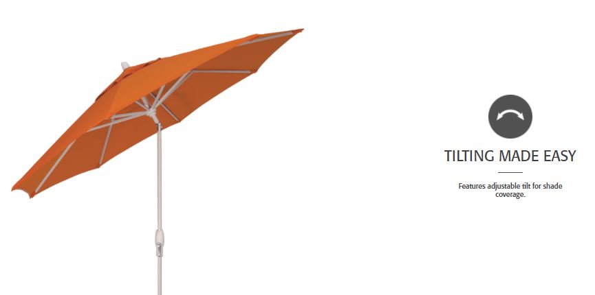 Treasure Garden 9ft Auto Tilt Octagon Market Umbrella