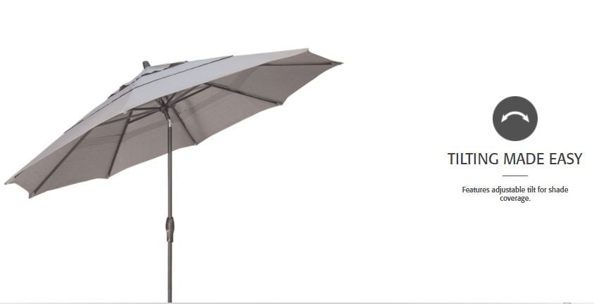 Treasure Garden 11ft Auto Tilt Octagon Market Umbrella