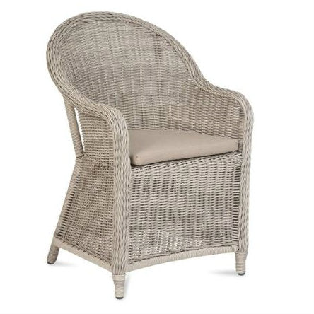 Antique Wicker Barrel Dining Chair
